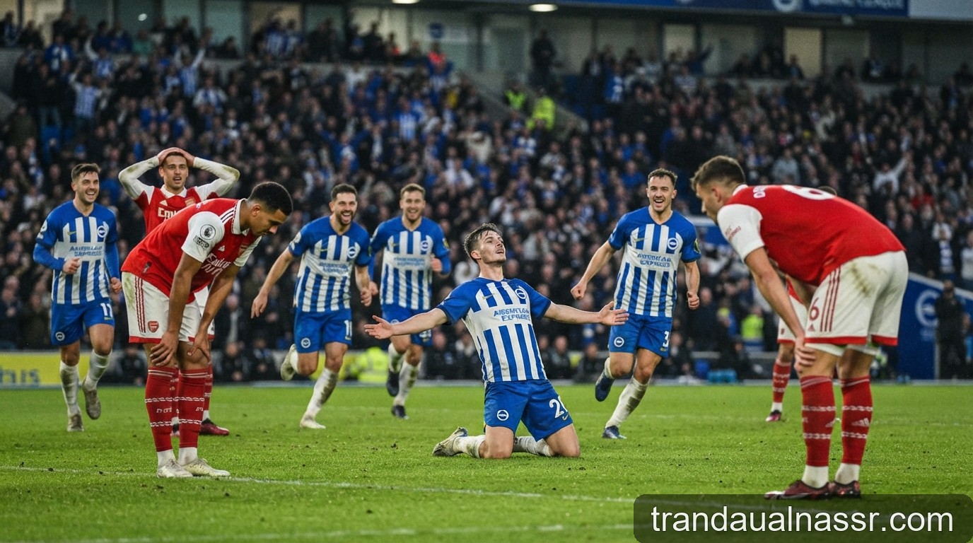 Cú sốc tại Premier League: Brighton đánh bại Arsenal 3-0, chấm dứt mạch toàn thắng